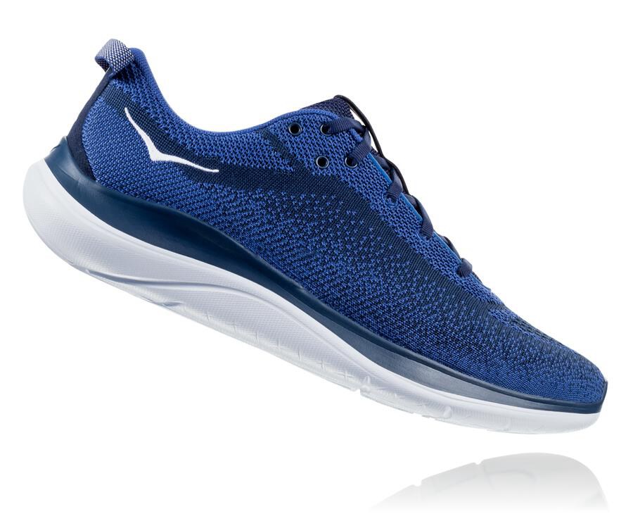 Hoka One One Hardloopschoenen Heren - Hupana Flow - Donkerblauw/Wit - EJ3149870